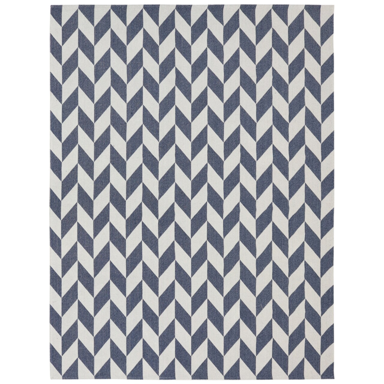 Sunnydaze Geometric Affinity Indoor Area Rug - Steel Blue - 8 Ft X 10 Ft